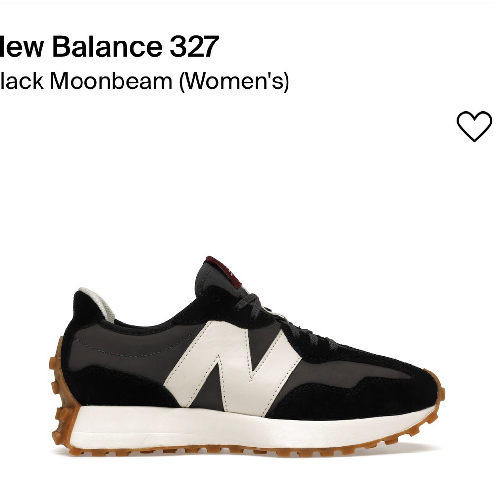NWOT - New Balance 327’s Black Moonbeam, size 9.5